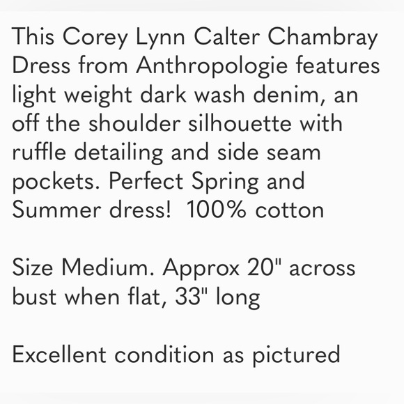 ANTHROPOLOGIE / COREY LYNN CALTER DRESS - Picture 7 of 7
